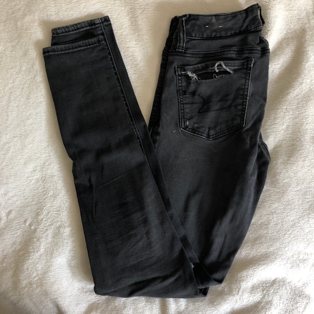 Black ripped jeans